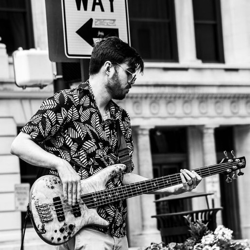 Brandon playing bass